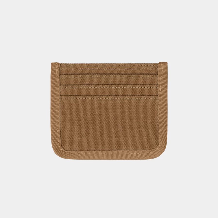Carhartt WIP Hamilton Brown Leather Cardholder Wallet - Carston Minimalist RFID Blocking ID Holder