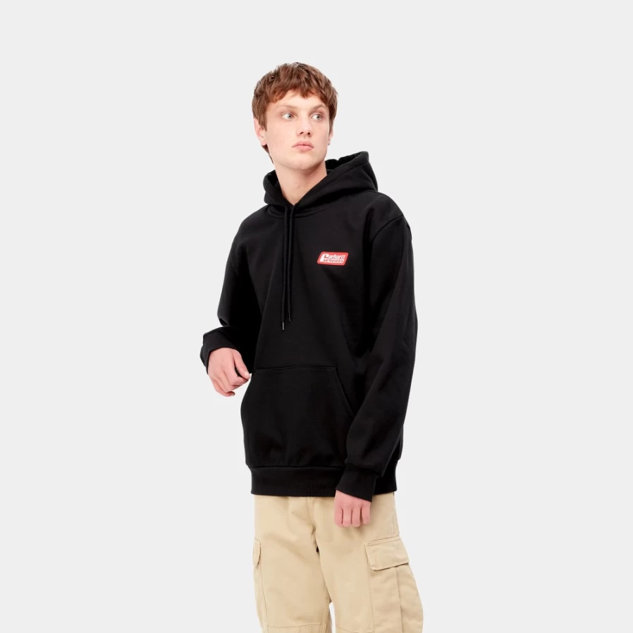 Carhartt WIP Men's Black Hooded Sweatshirt - Freight Services Design