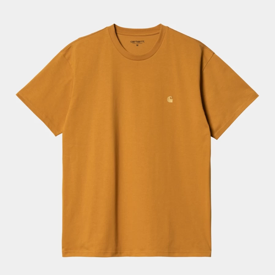 Carhartt WIP Men's S/S Chase T-Shirt in Buckthorn & Gold Color