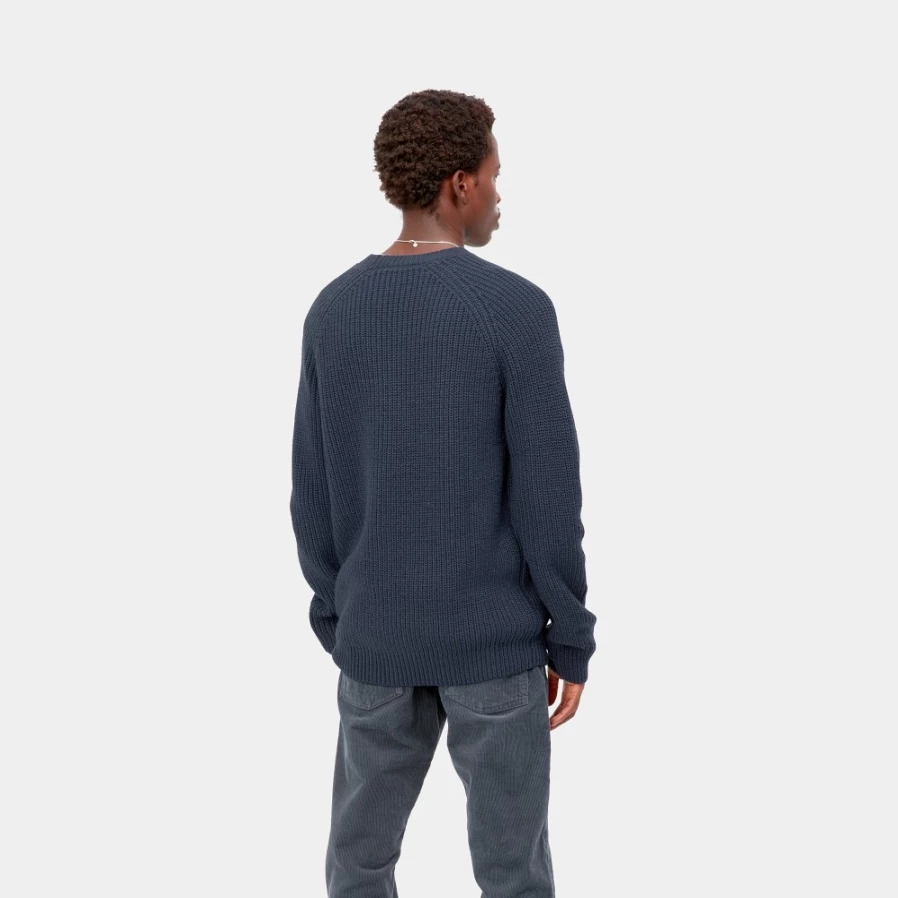 Carhartt WIP Men's Enzian Blue Forth Sweater - Classic Knit Pullover