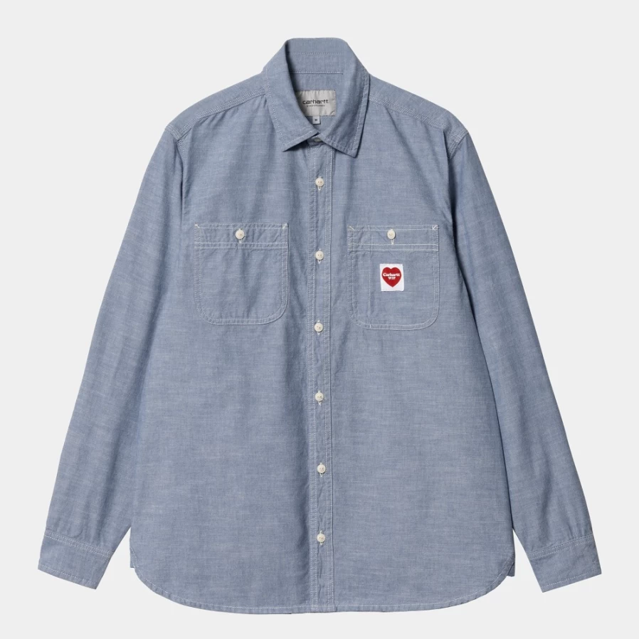 Carhartt WIP Men's Liberty Long Sleeve Heart Print Shirt
