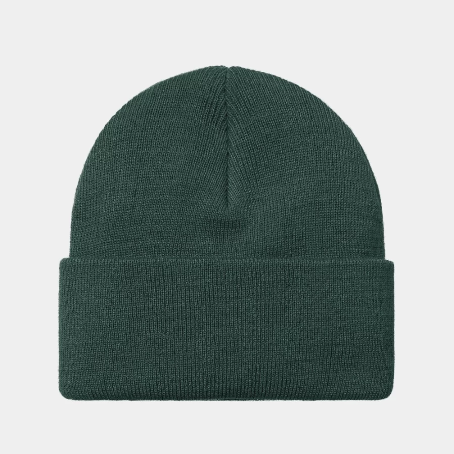 Carhartt WIP Chase Beanie in Discovery Green & Gold - Warm Knit Winter Hat