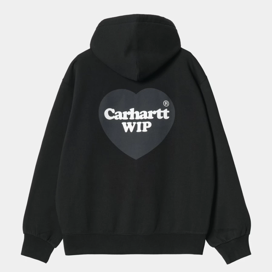 Carhartt WIP Men's Black Hooded Heart Sweatshirt