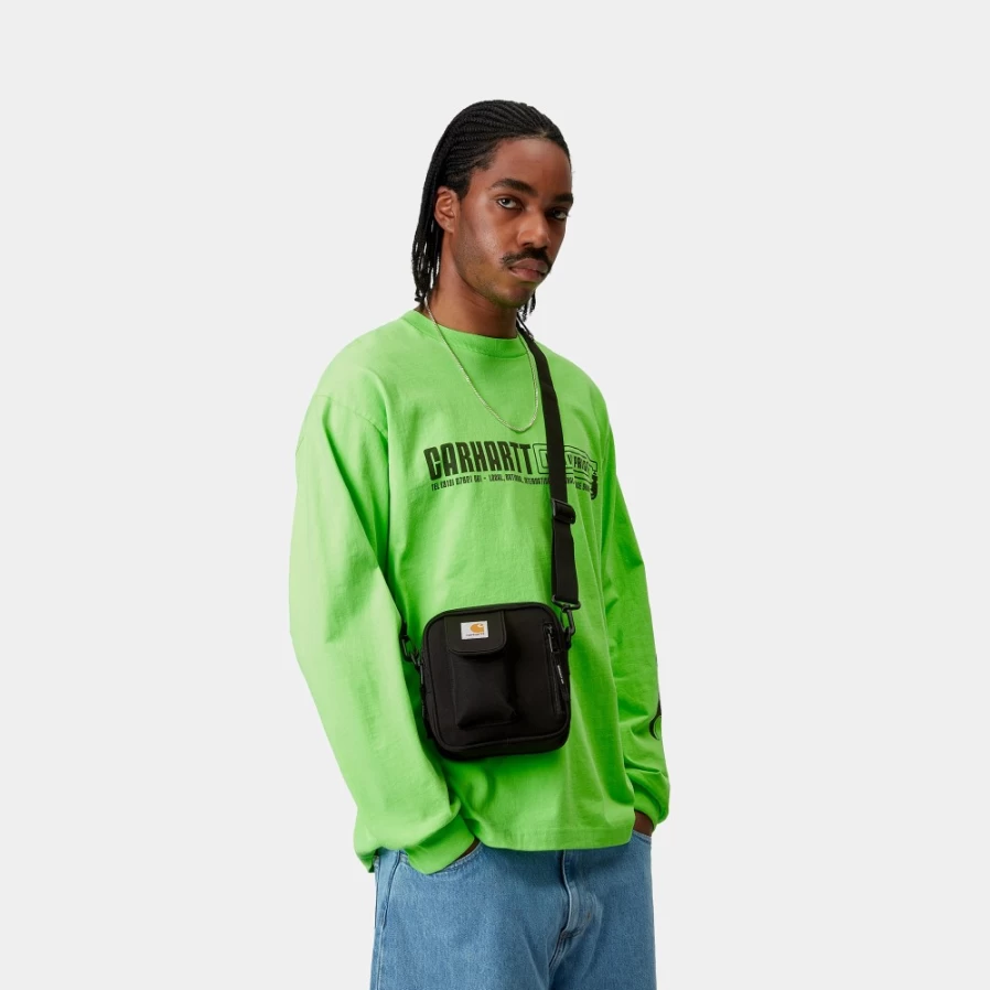 Carhartt WIP Essentials Small Black Crossbody Bag for Men & Women