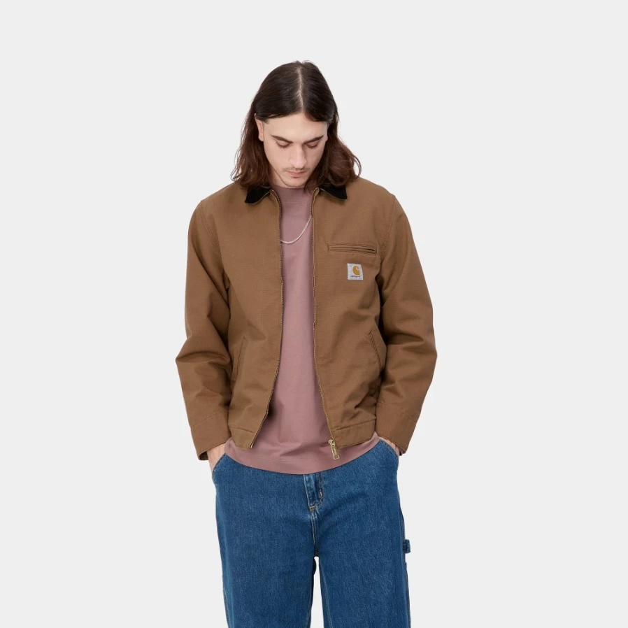 Carhartt WIP Men's Detroit Jacket in Hamilton Brown/Black - Summer Lightweight Style
