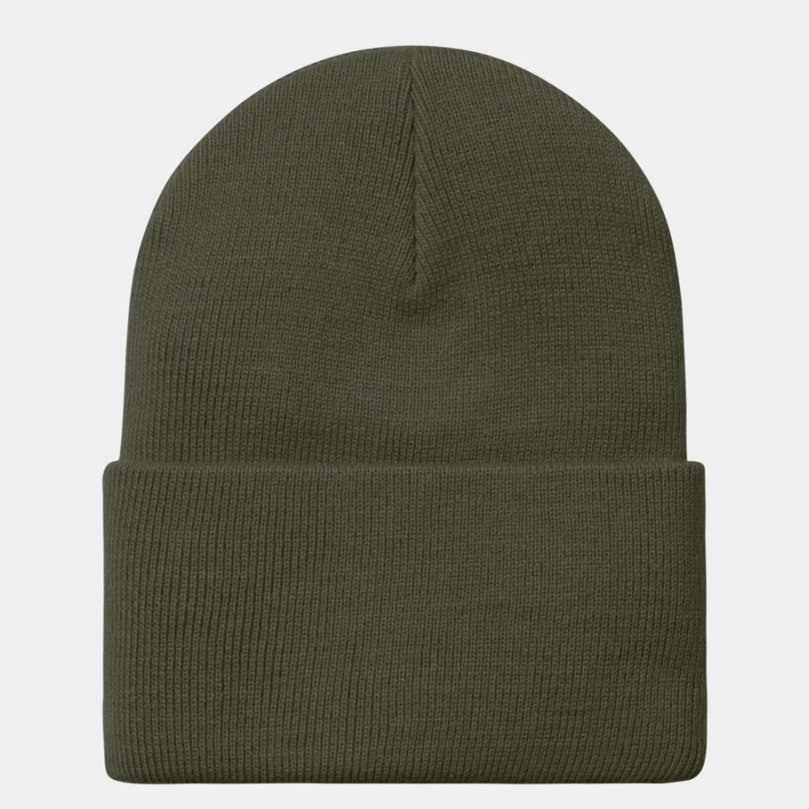 Carhartt WIP Plant Green Acrylic Watch Hat for Men and Women - Durable Knit Beanie with Foldable Brim