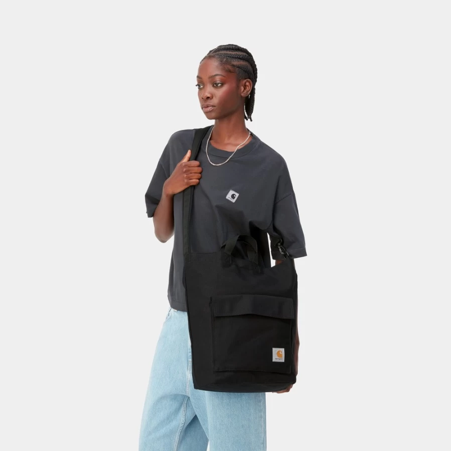 Carhartt WIP Dawn Tote Bag - Black Durable Canvas Carryall for Everyday Use