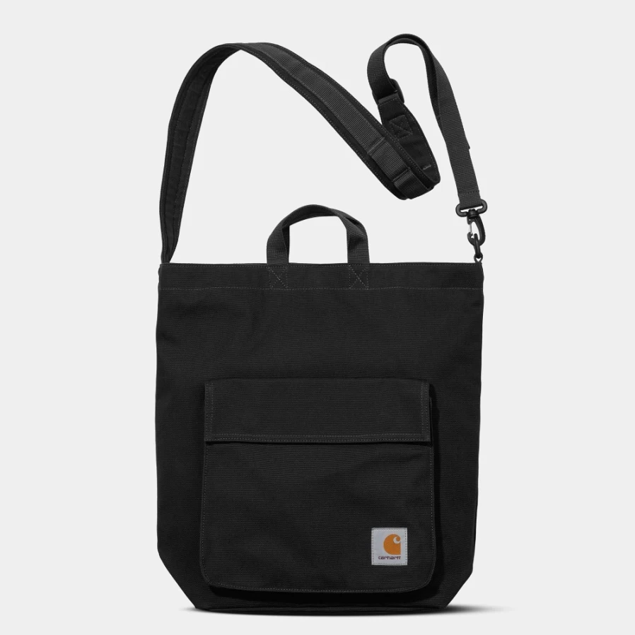 Carhartt WIP Dawn Tote Bag - Black Durable Canvas Carryall for Everyday Use