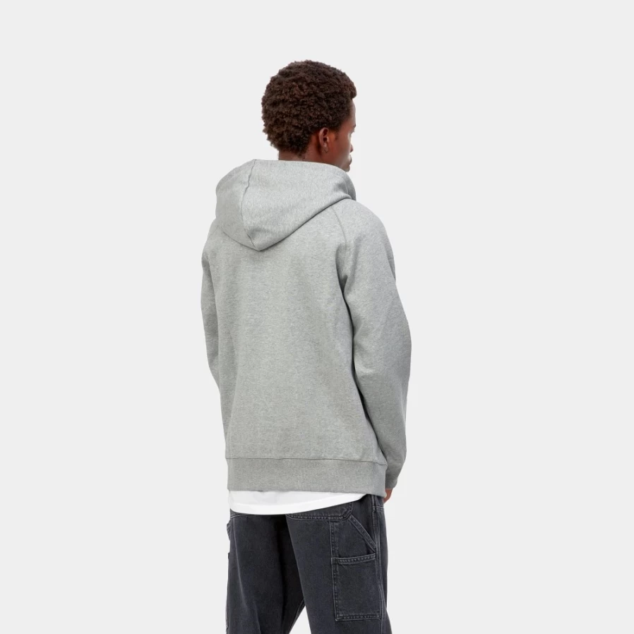 Carhartt WIP Men's Hooded Chase Jacket in Grey Heather & Gold