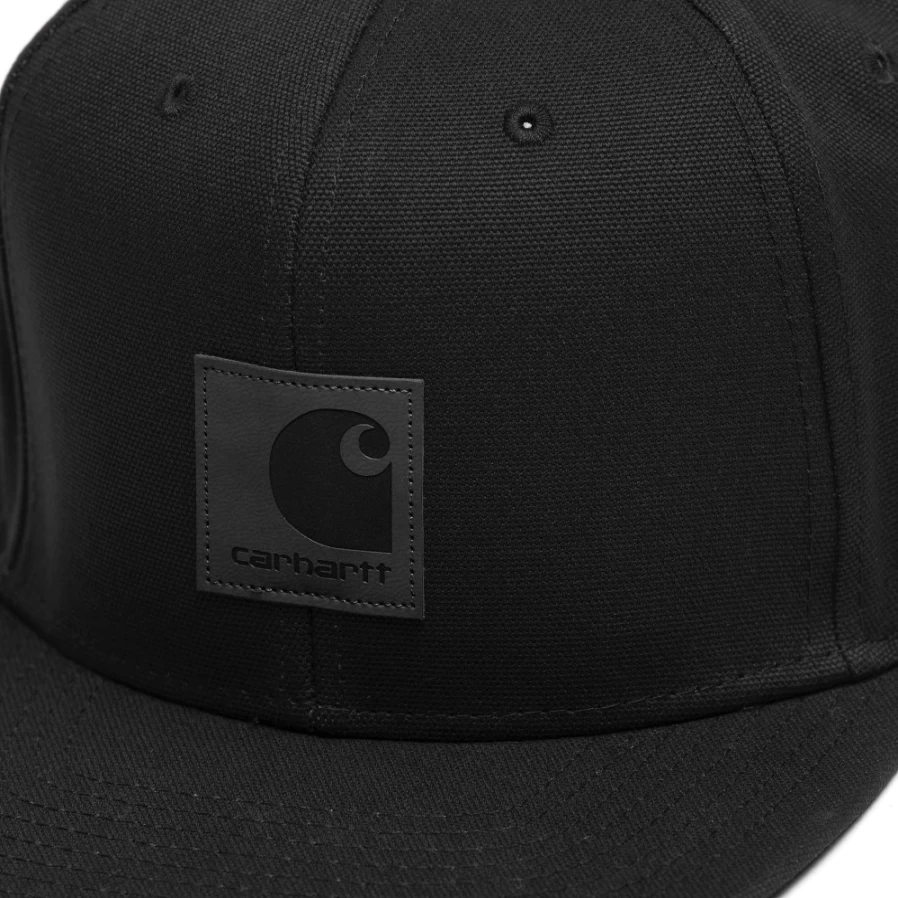 Carhartt WIP Black Logo Embroidered Cap for Men & Women