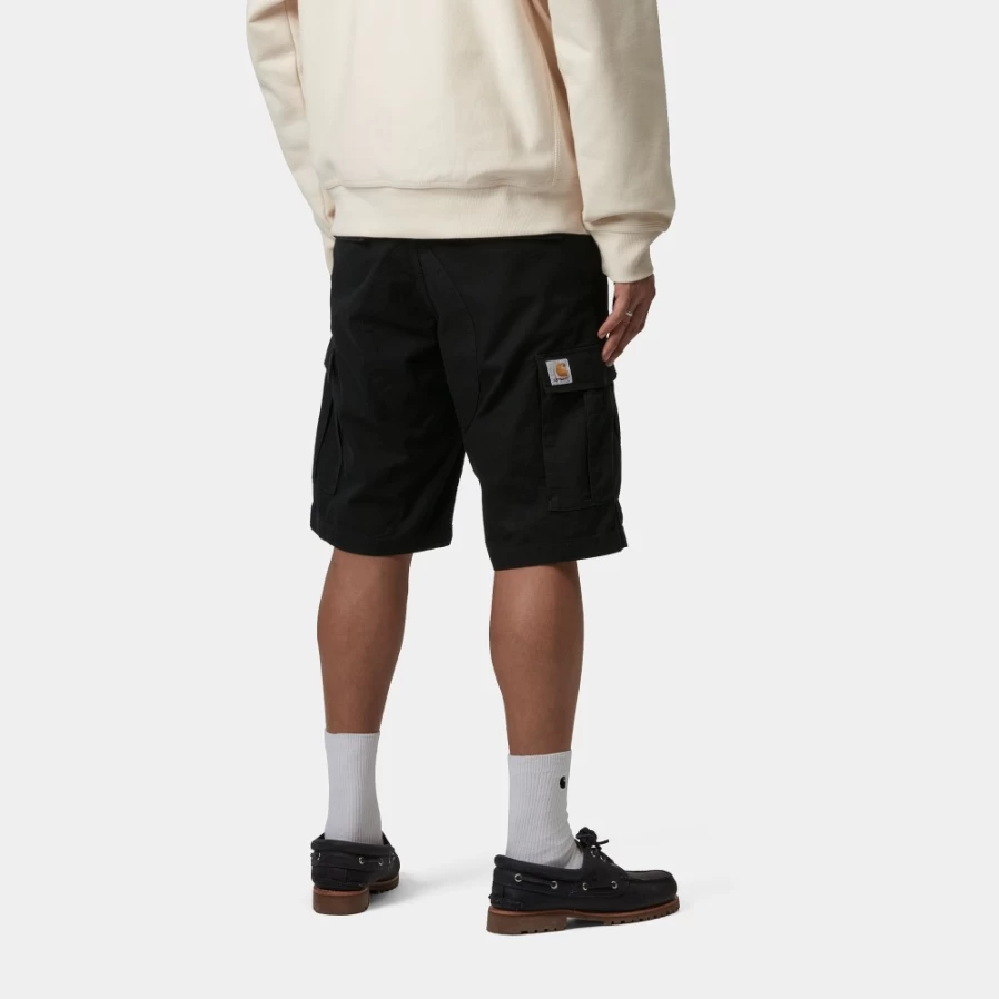 Carhartt WIP Men's Black Aviation Shorts - Durable Workwear & Street Style