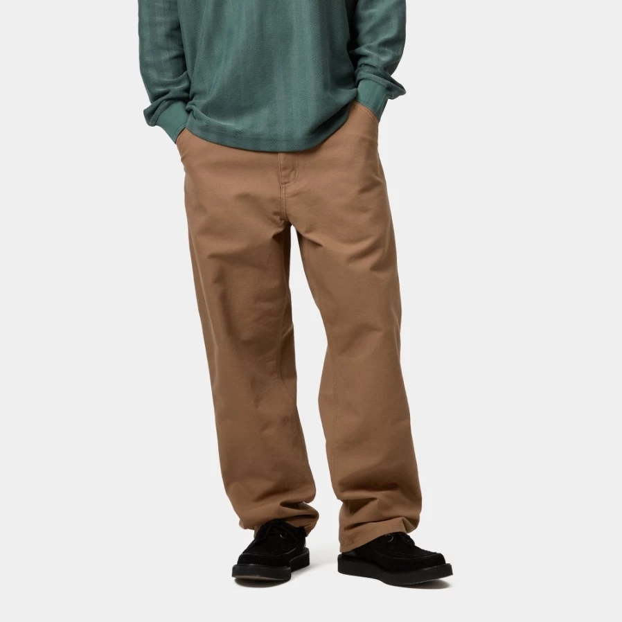 Carhartt WIP Men's Single Knee Work Pants in Hamilton Brown - Durable Utility Trousers
