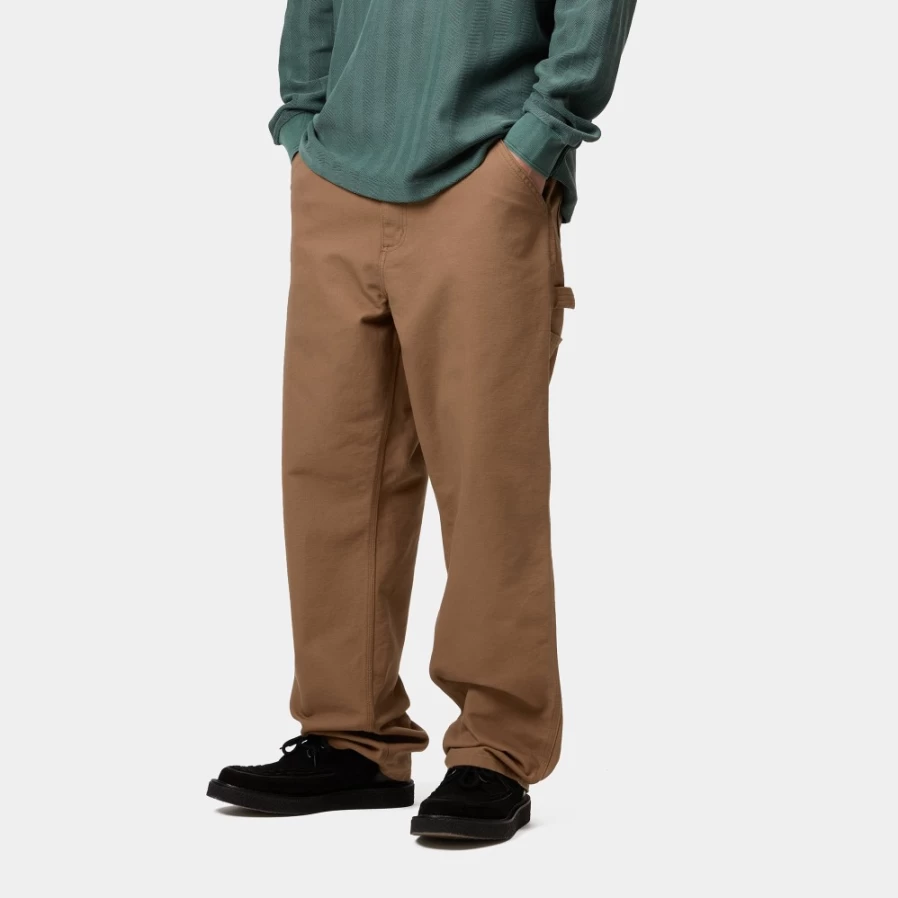 Carhartt WIP Men's Single Knee Work Pants in Hamilton Brown - Durable Utility Trousers