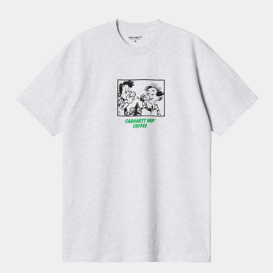Men's Carhartt WIP Ash Heather Short Sleeve T-Shirt S/S Coffee T-Shirt