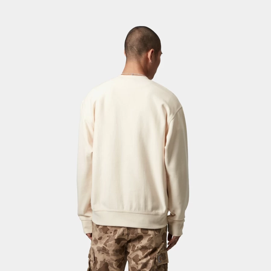 Carhartt WIP Men's American Script Sweatshirt in Natural Color