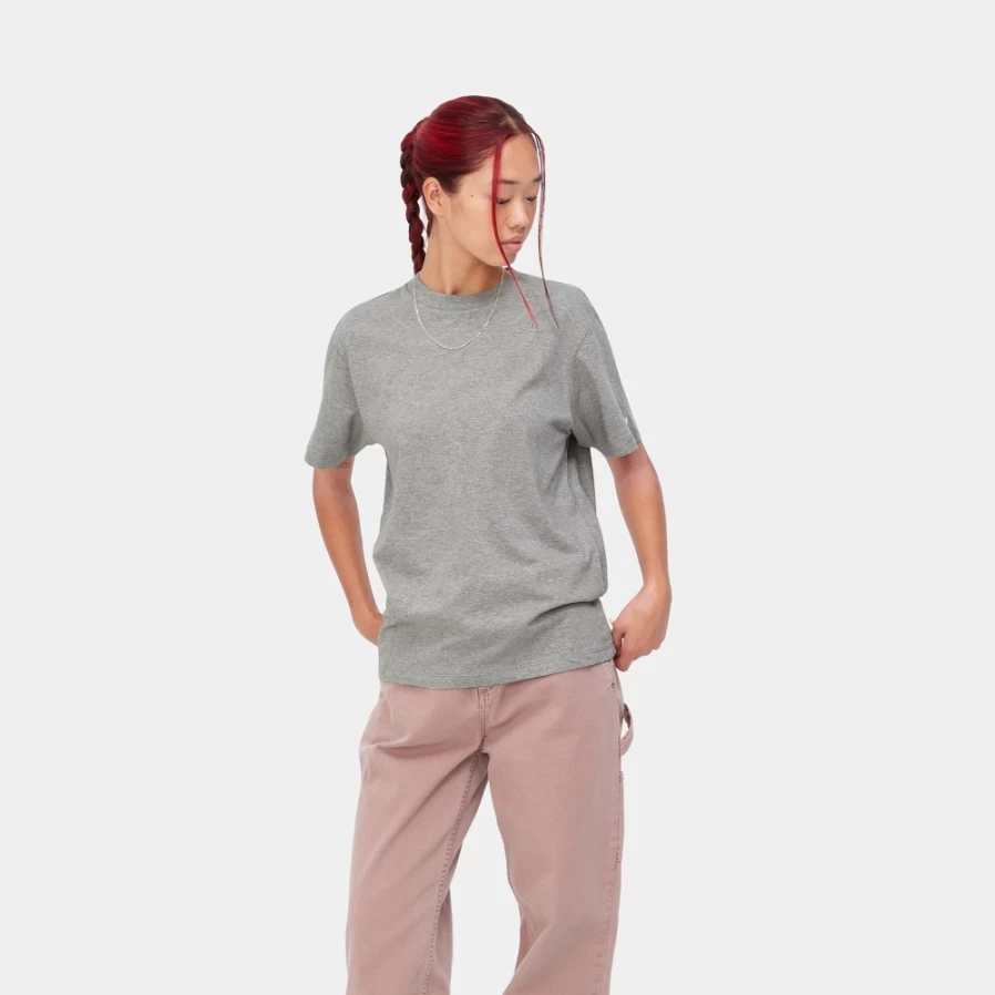 Carhartt WIP Women's Casey Short Sleeve T-Shirt - Grey Heather / Silver