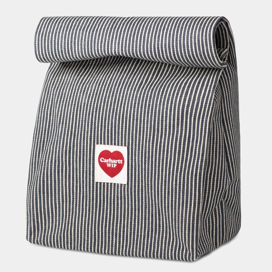 Carhartt WIP Terrell Insulated Lunch Bag - Dark Navy Waxed Canvas Cooler for Work & School