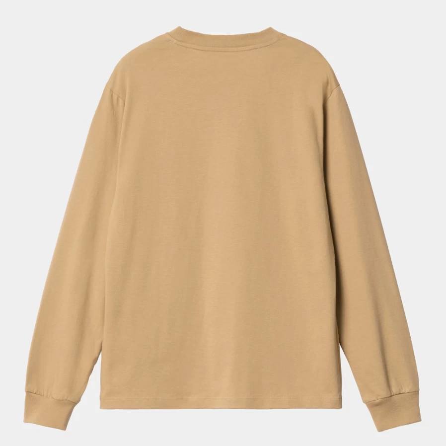 Carhartt WIP Women's Long Sleeve Pocket T-Shirt in Dusty H Brown