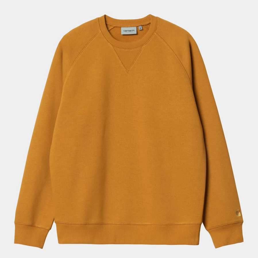 Carhartt WIP Men's Chase Sweatshirt in Buckthorn & Gold Color