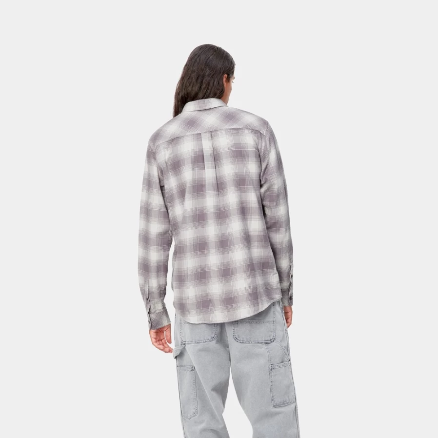 Carhartt WIP Men's Long Sleeve Deaver Check Shirt - Plaid Flannel Workwear Top