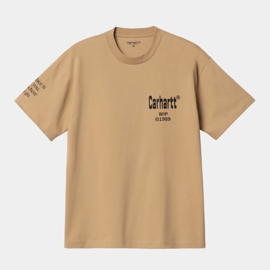 Carhartt WIP Men's S/S Home T-Shirt in Dusty H Brown / Black