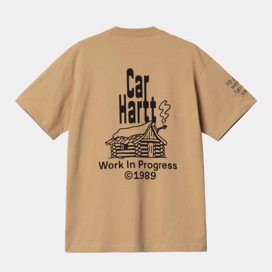 Carhartt WIP Men's S/S Home T-Shirt in Dusty H Brown / Black