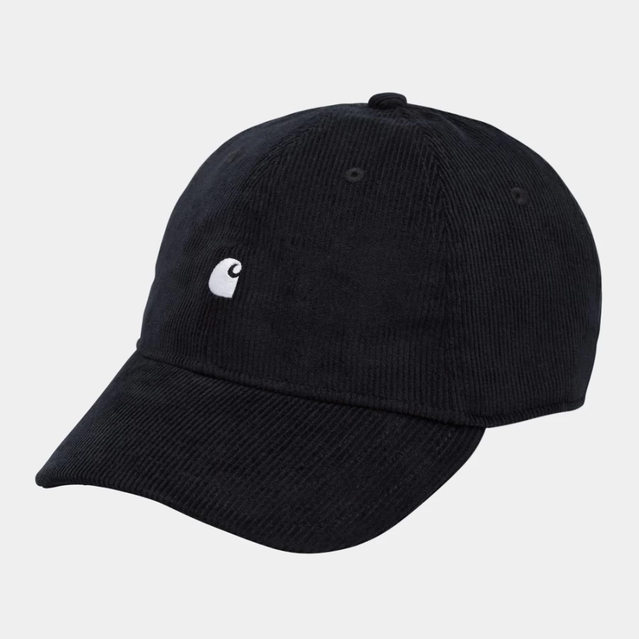 Carhartt WIP Harlem Cap - Black & White Snapback Hat for Men & Women
