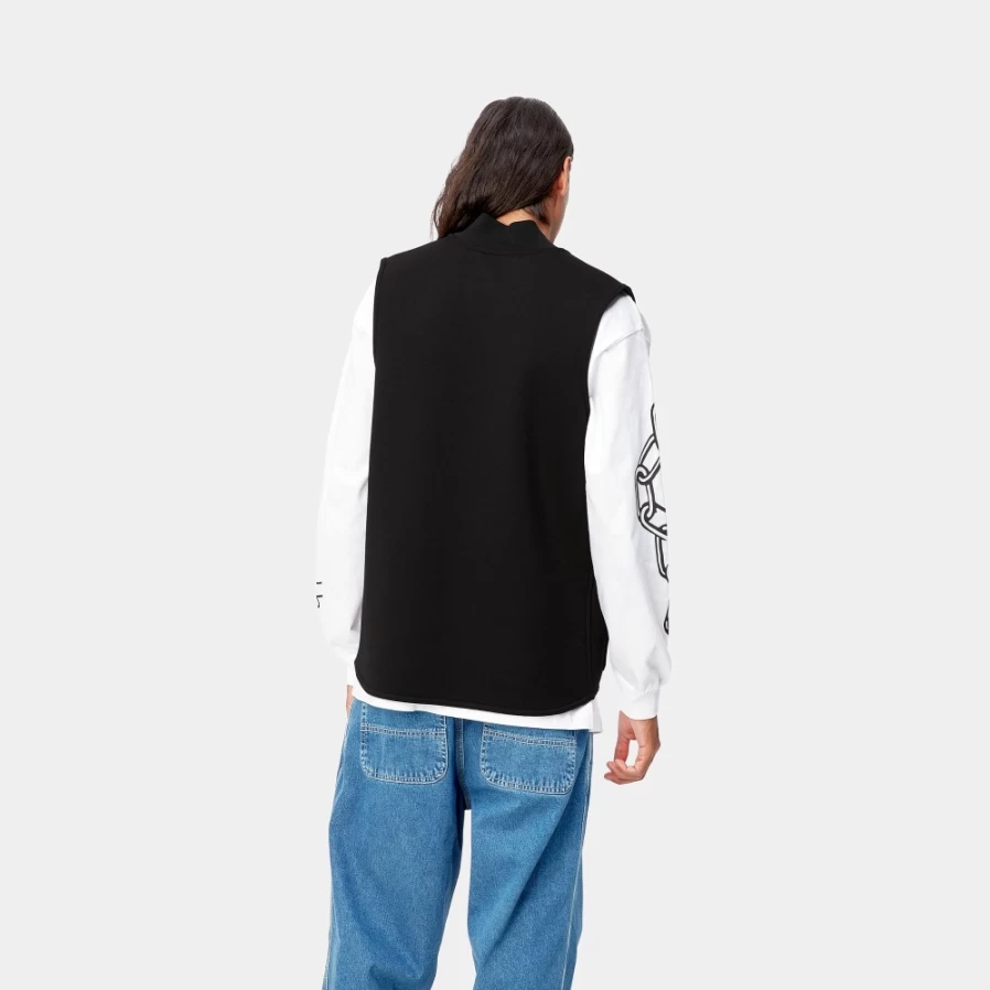 Carhartt WIP Men's Car-Lux Vest in Black & Grey - Lightweight Utility Vest for Men