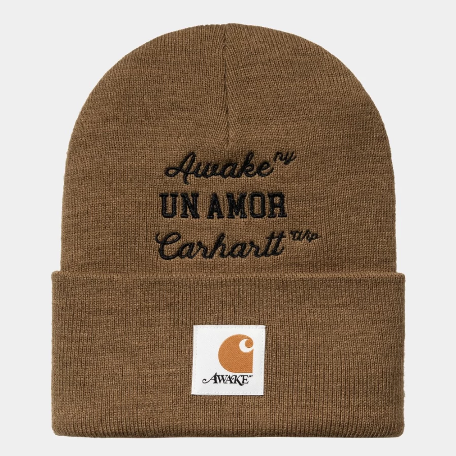 Carhartt WIP Beanie in Hamilton Brown or Black - Awake NY Inspired Un Amor Style