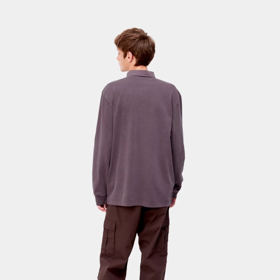 Carhartt WIP Men's Dark Plum Long Sleeve Vista Rugby Shirt