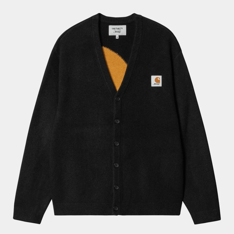 Carhartt WIP Men's Awake NY Black Cardigan Sweater