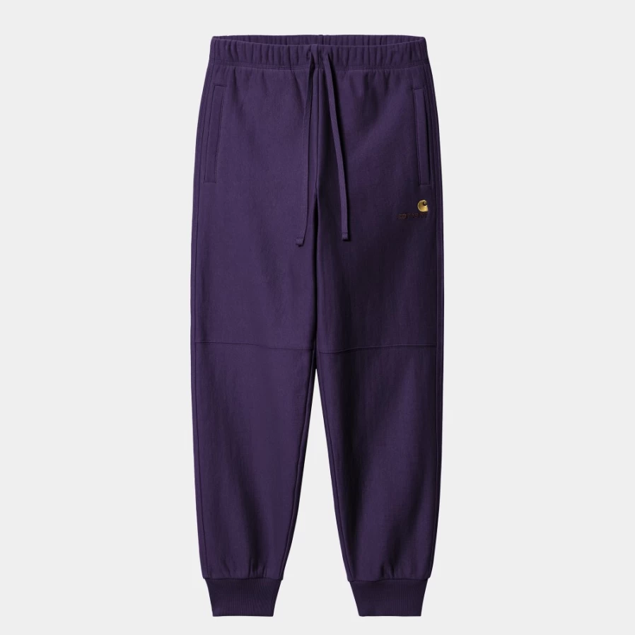 Carhartt WIP Men's American Script Jogging Pants in Cassis Color