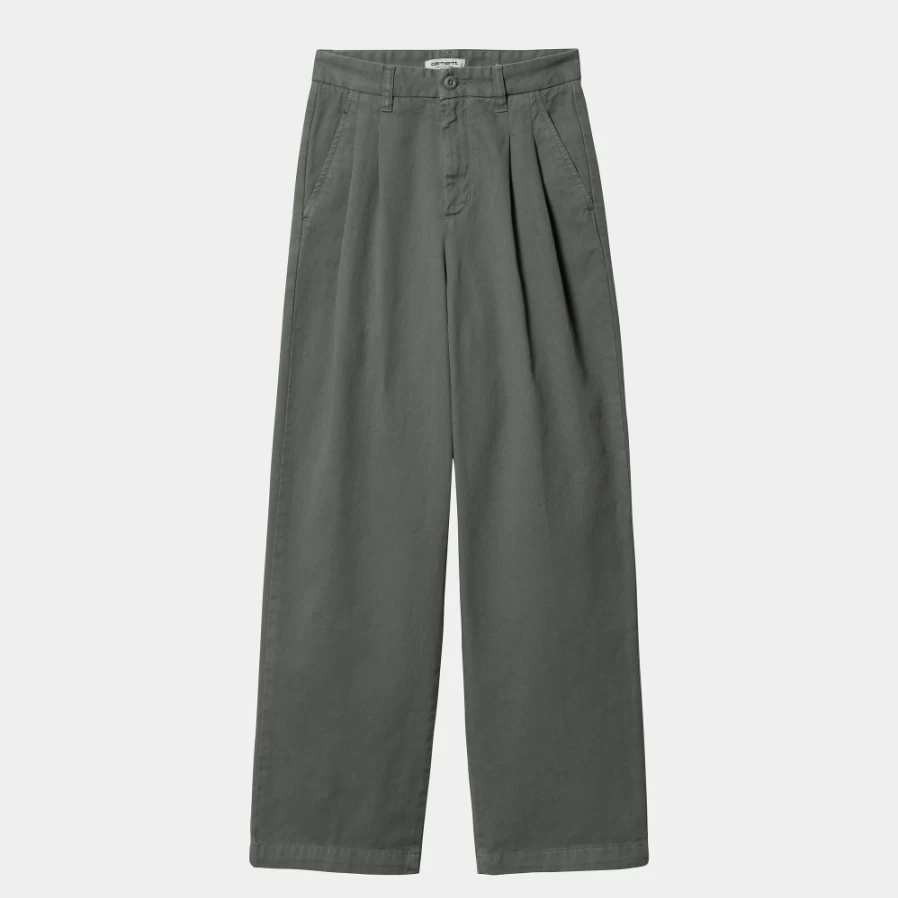 Carhartt WIP Women's Cara Pant in Smoke Green - Comfortable & Stylish Trousers