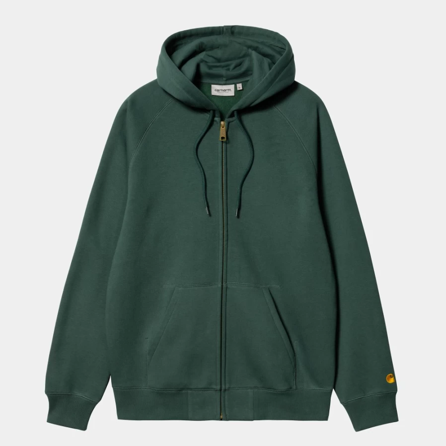 Carhartt WIP Men's Hooded Chase Jacket in Discovery Green & Gold