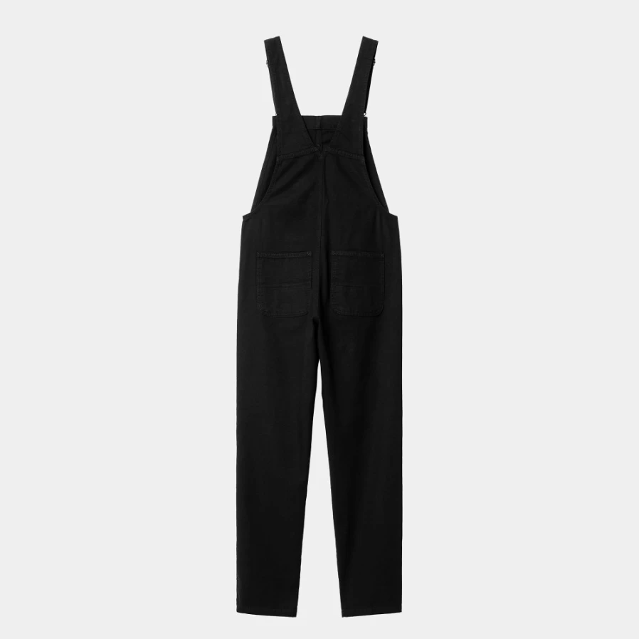 Carhartt WIP Women's Black Bib Overalls - Straight Fit Denim Overalls for Women