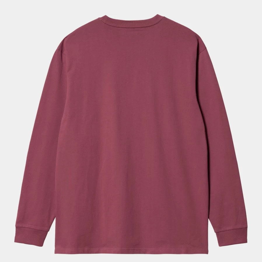 Carhartt WIP Men's L/S Chase T-Shirt in Punch/Gold - Long Sleeve Casual Tee