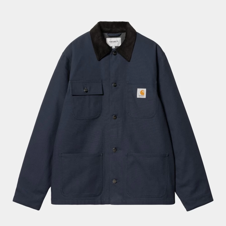 Carhartt WIP Michigan Winter Coat for Men - Blue/Black Heavyweight Jacket