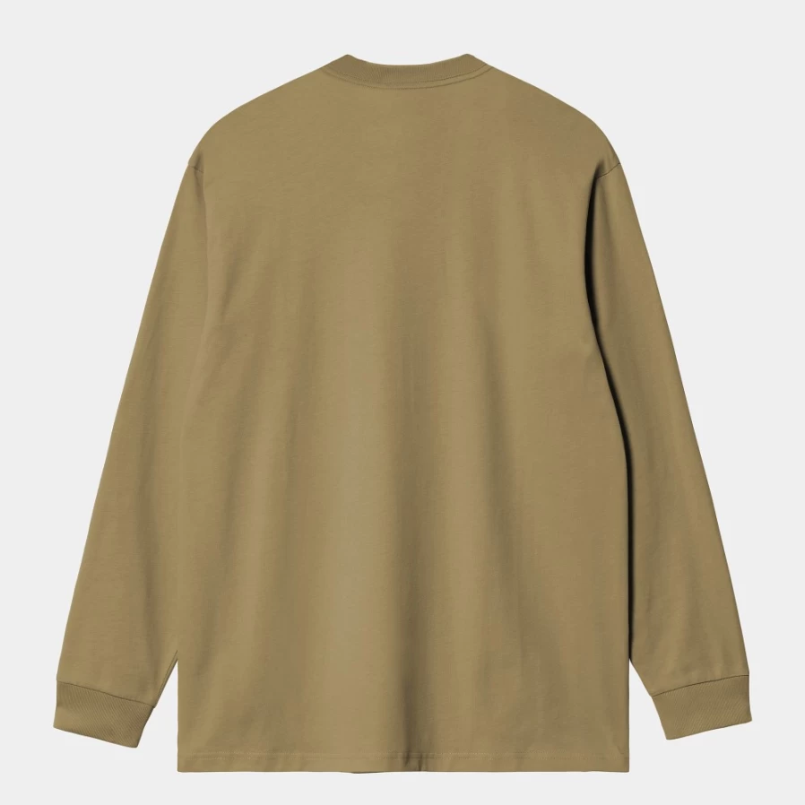 Carhartt WIP Men's L/S American Script T-Shirt in Larch