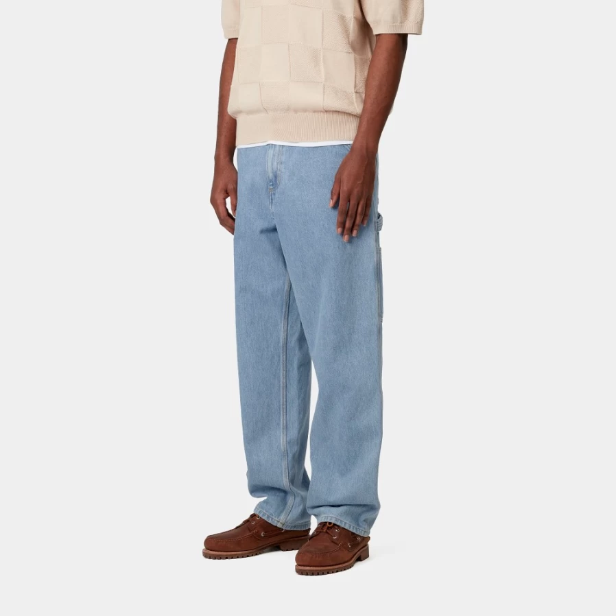Carhartt WIP Men's Blue Single Knee Work Pants - Durable Utility Pants for Men