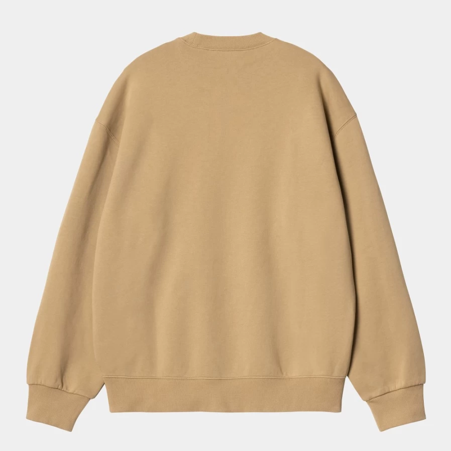 Carhartt WIP Men's Heart Patch Sweat in Dusty H Brown - Embroidered Hoodie