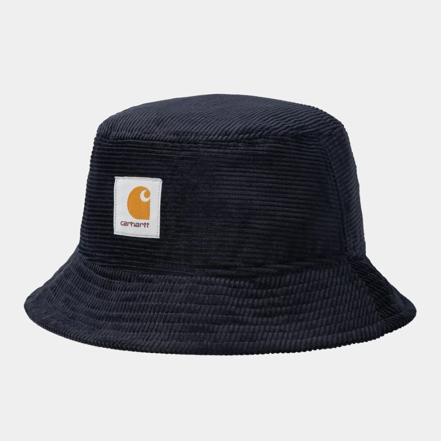 Carhartt WIP Cord Bucket Hat - Dark Navy Cotton Twill Adjustable Unisex Cap