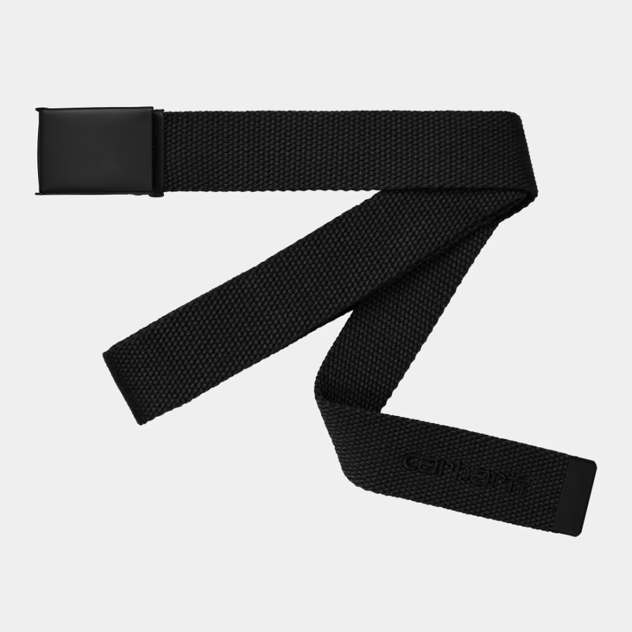 Carhartt WIP Script Belt in Black - Stylish Tonal Webbing Belt for Men
