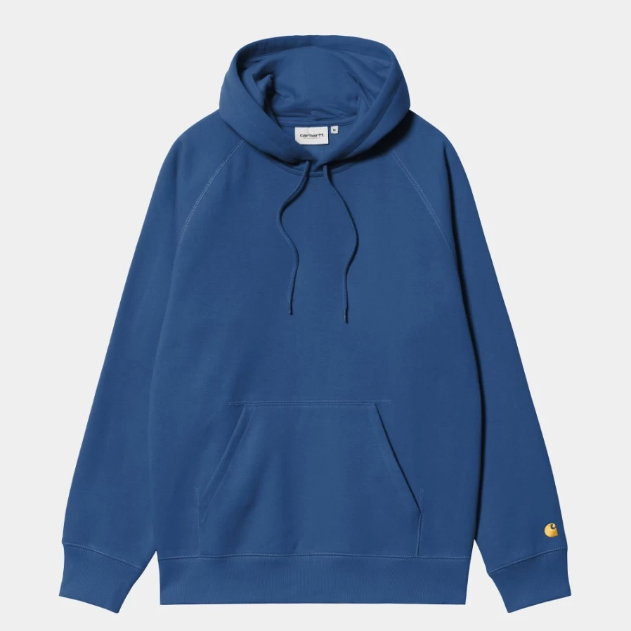 Carhartt WIP Men's Hooded Chase Sweatshirt in Liberty Gold Color