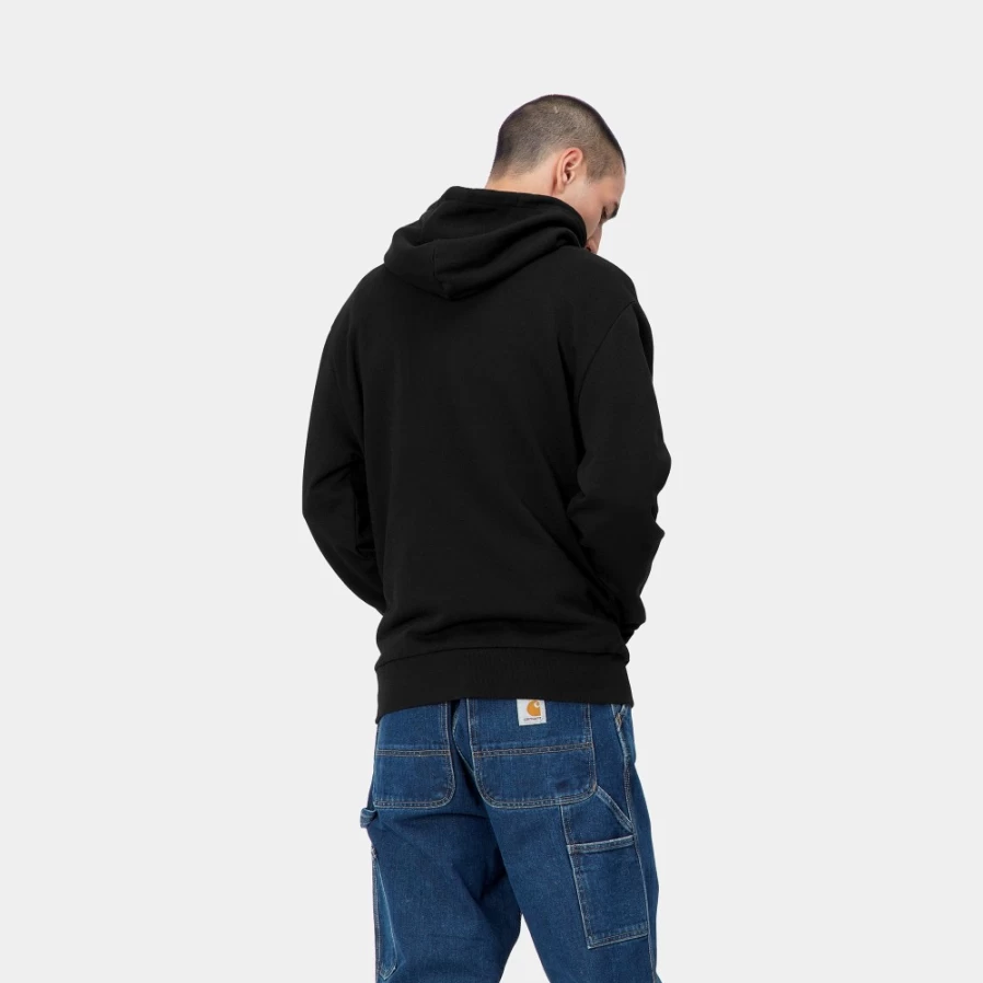 Carhartt WIP Men's Hooded Scrawl Sweatshirt - Black & Misty Sky Pullover