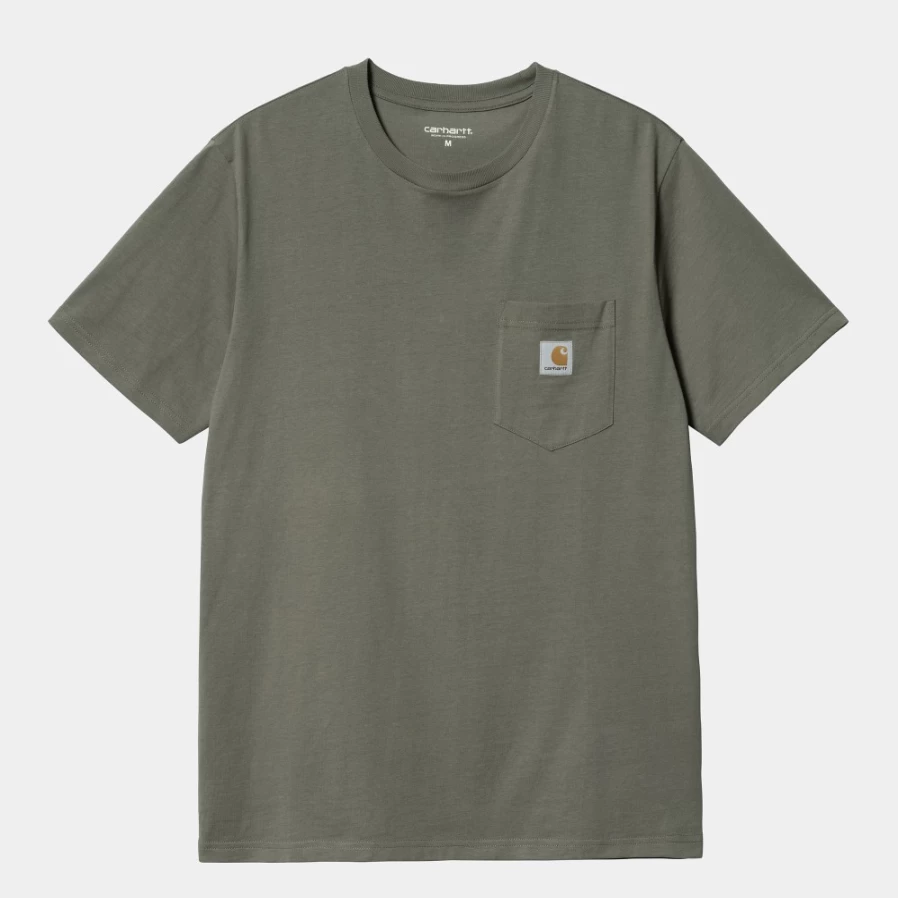 Carhartt WIP Men's Smoke Green Short Sleeve Pocket T-Shirt