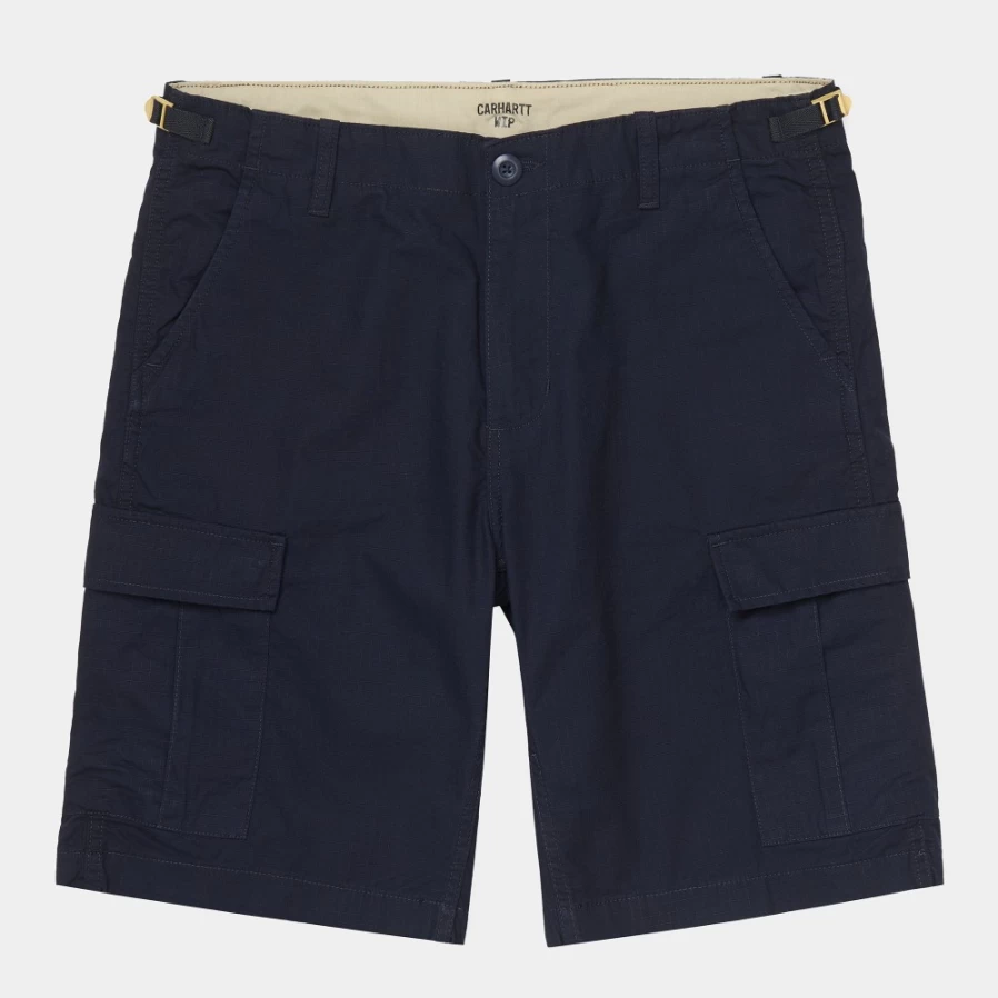 Carhartt WIP Men's Dark Navy Aviation Shorts - Durable Workwear & Casual Style