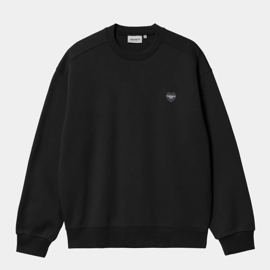 Carhartt WIP Men's Black Heart Patch Sweat Top