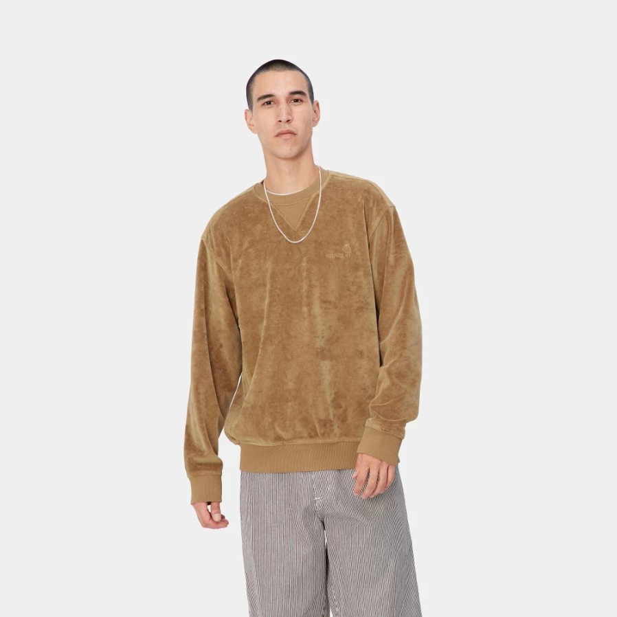 Carhartt WIP United Script Sweatshirt for Men in Jasper - Comfortable Pullover Hoodie