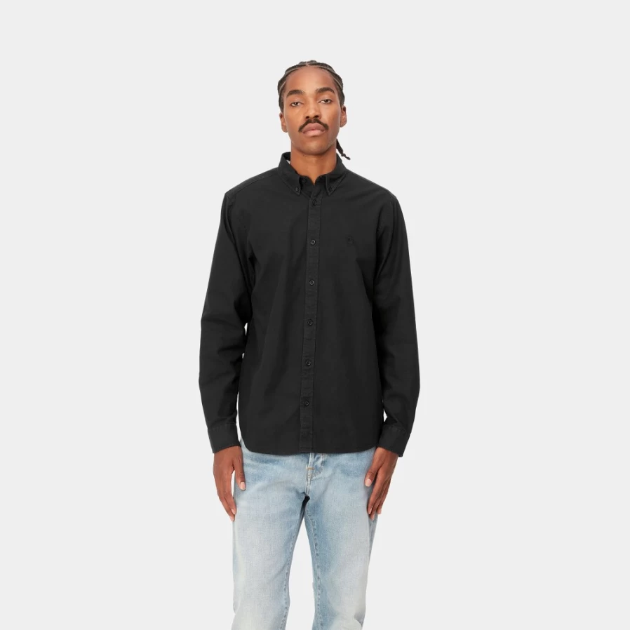 Carhartt WIP Men's Black Bolton Long Sleeve Shirt