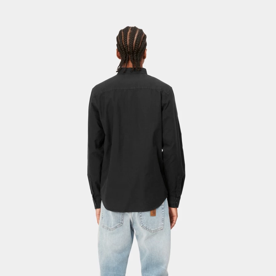 Carhartt WIP Men's Black Bolton Long Sleeve Shirt